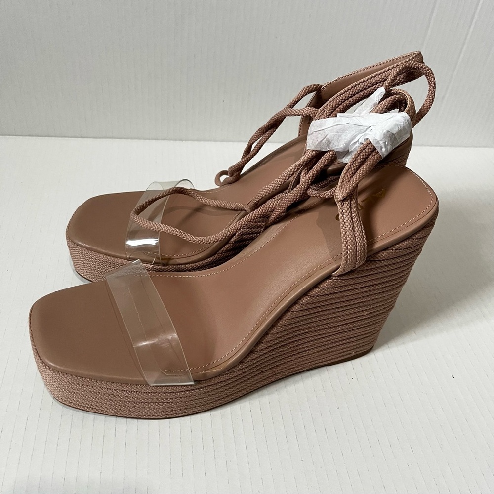 ALDO- NEW Elegant Tan Wedge Sandals Size 9 and 10